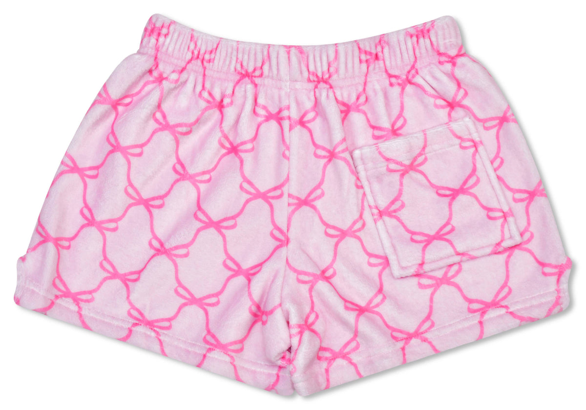 Sweet Trellis Bow Plush Shorts