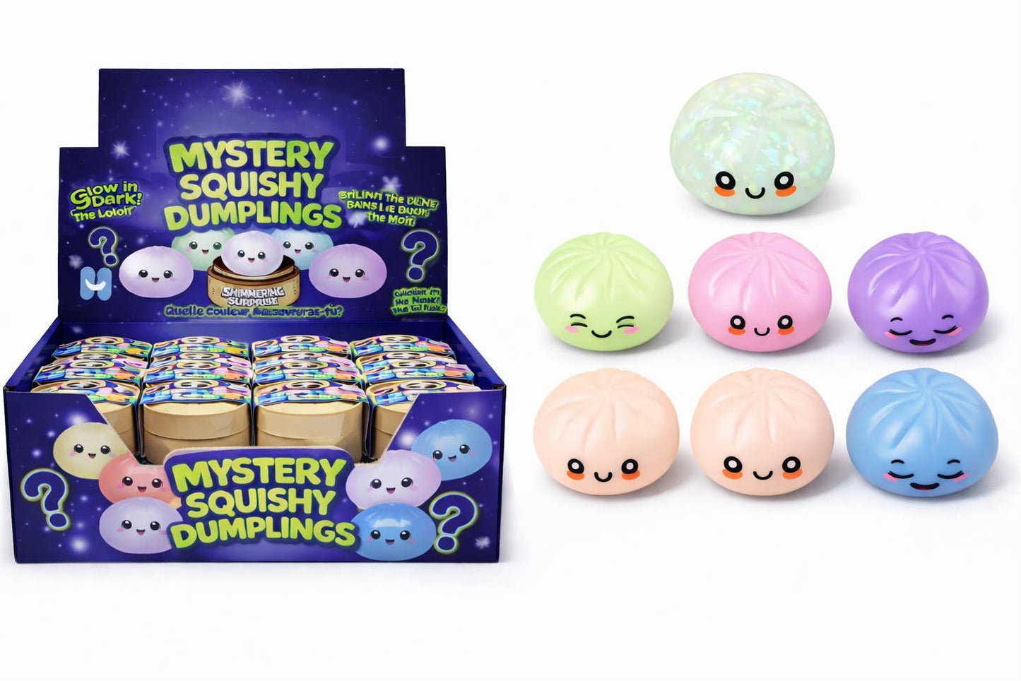 4" Mystery Squishy Dumpling - Glow in the Dark