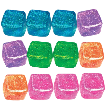 Fun Doh Squish & Squeeze Sparkle Cube Fidget Toy