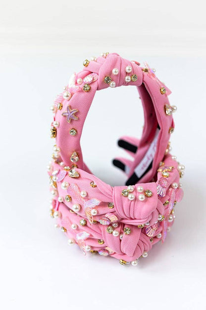 Beaded Headband - Mermaid (Pink)