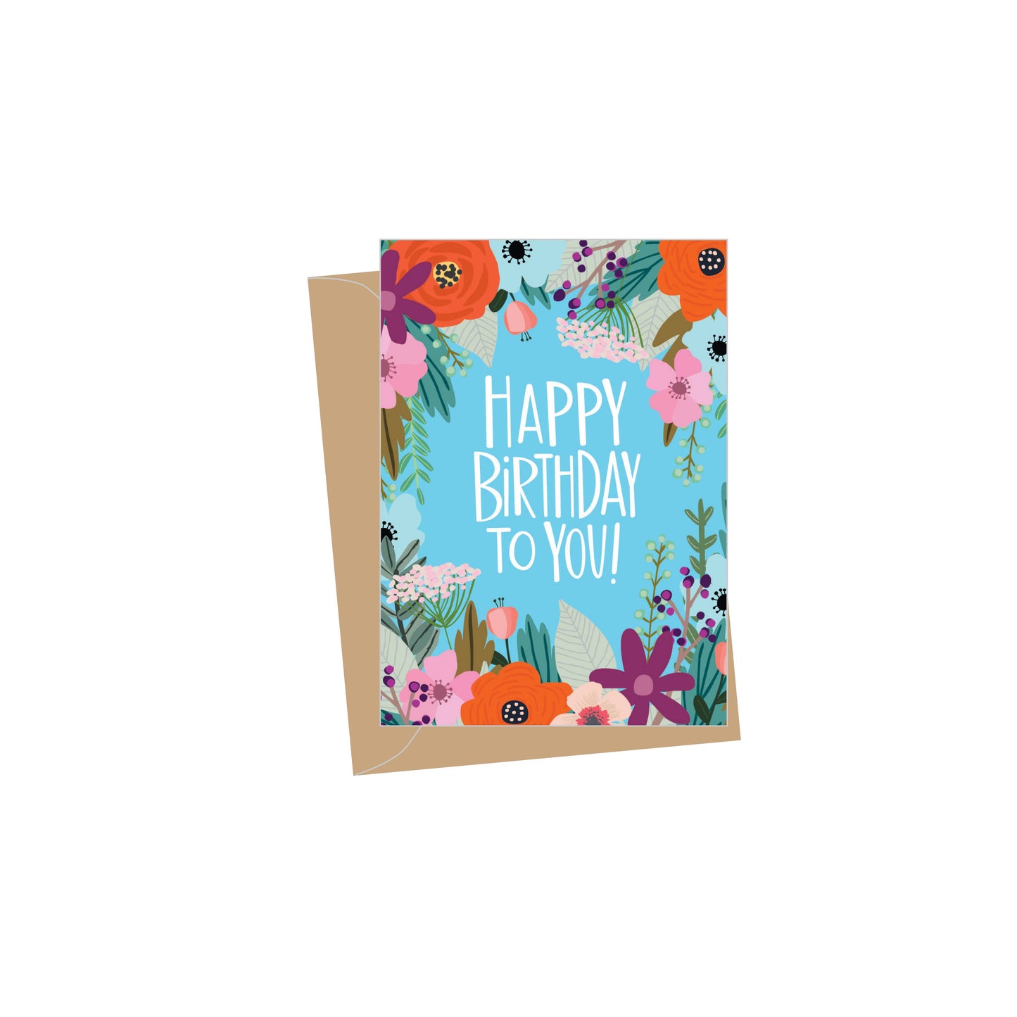 Mini Birthday Floral, Folded Enclosure Cards