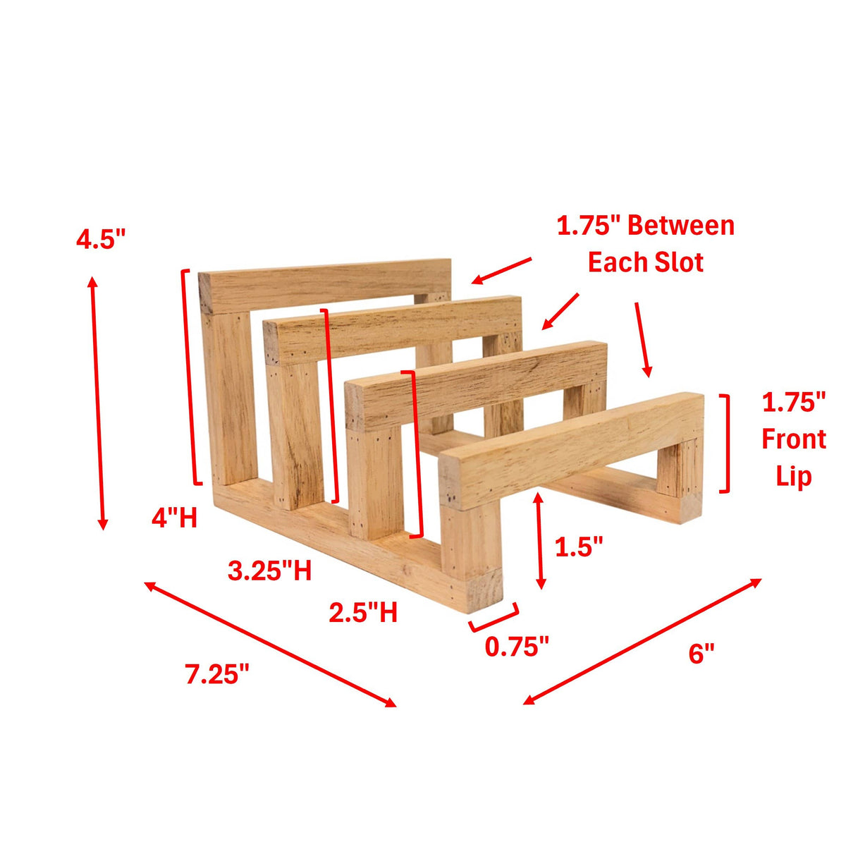 Platter, Plate, and Cutting Board Rack - Wood
