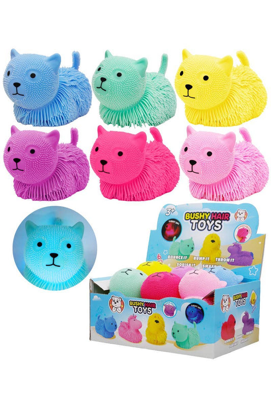 Jumbo Kitty Cat Spiky Puffer Led Squishy