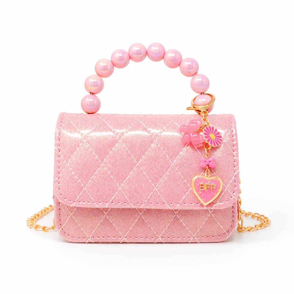 Quilted BFF Blossom Pearl Handle Handbag