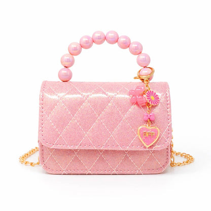 Quilted BFF Blossom Pearl Handle Handbag