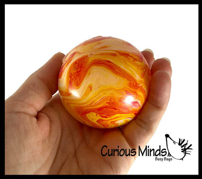 1 Marble Swirl Soft Doh Filled Stretch Ball - Ultra Squishy