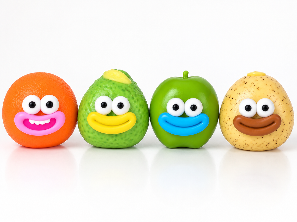 Crunchy Smiley Fruit Squishies