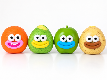 Crunchy Smiley Fruit Squishies