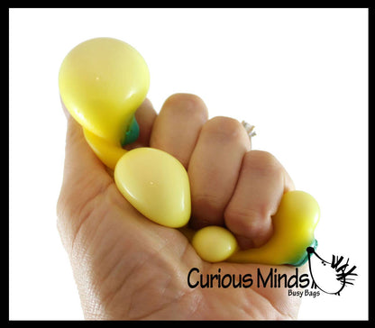 Doh Banana Fruit Soft Fluff- Filled Squeeze Stress Balls