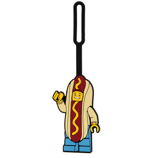 LEGO Hot Dog Man Silicone Bag Tag