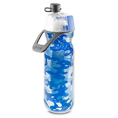 O2COOL Mist 'N Sip 20 oz Camo Blue