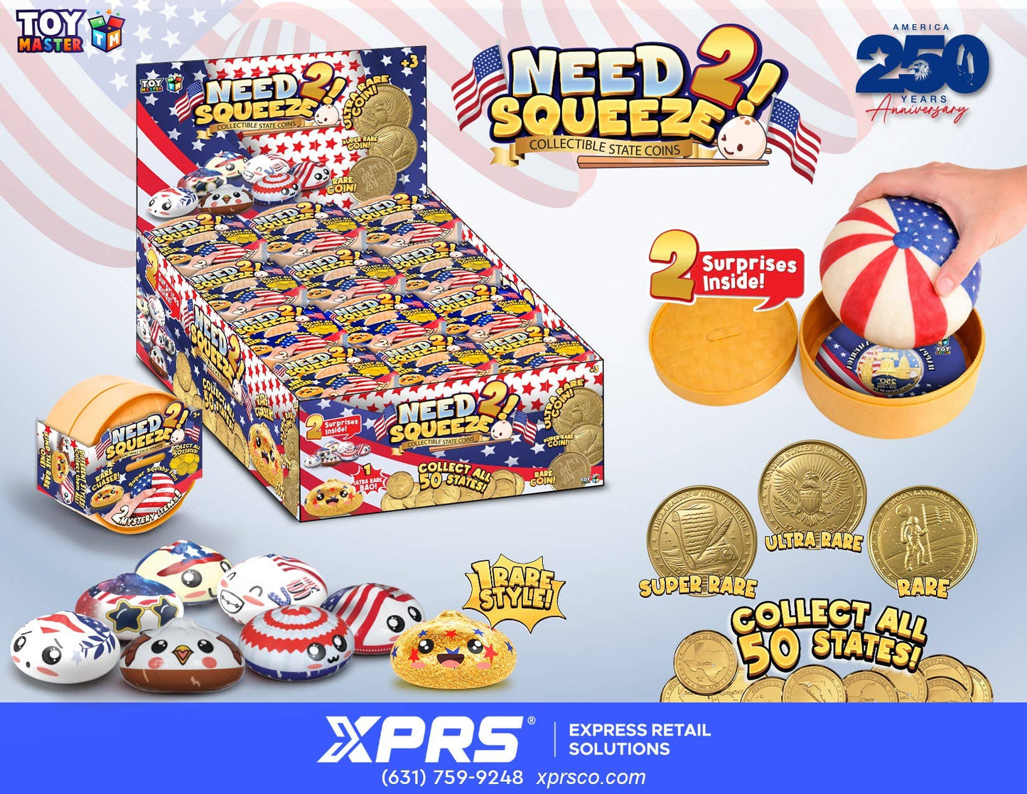Happy Birthday America Bao Bun/Dumpling w/state coin