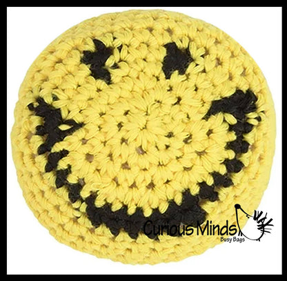 1 Knit Kick Balls - Sack Footbag Game Balls -Crunchy Sensory