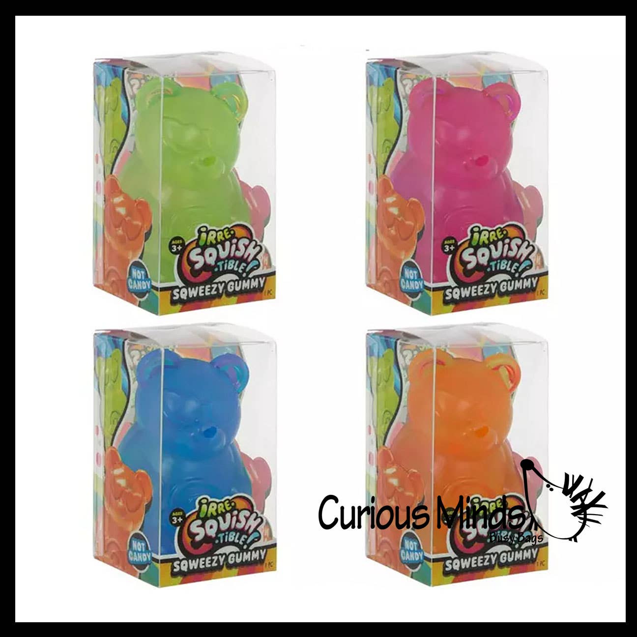 Gummy Bear Jelly Filled Stress Ball - Squishy Sensory Fidget