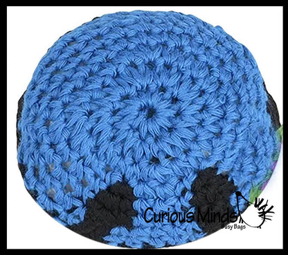 1 Knit Kick Balls - Sack Footbag Game Balls -Crunchy Sensory