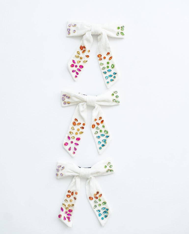 Rhinestone Hair Bow - Bling It On