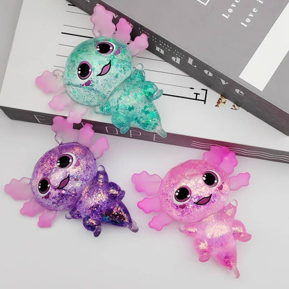 Maltose Glitter cute Axolotl squishy toy-Random Color