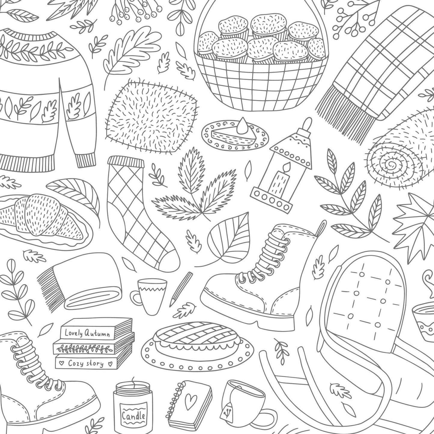 The Super-Cute Cozy Home Coloring Book