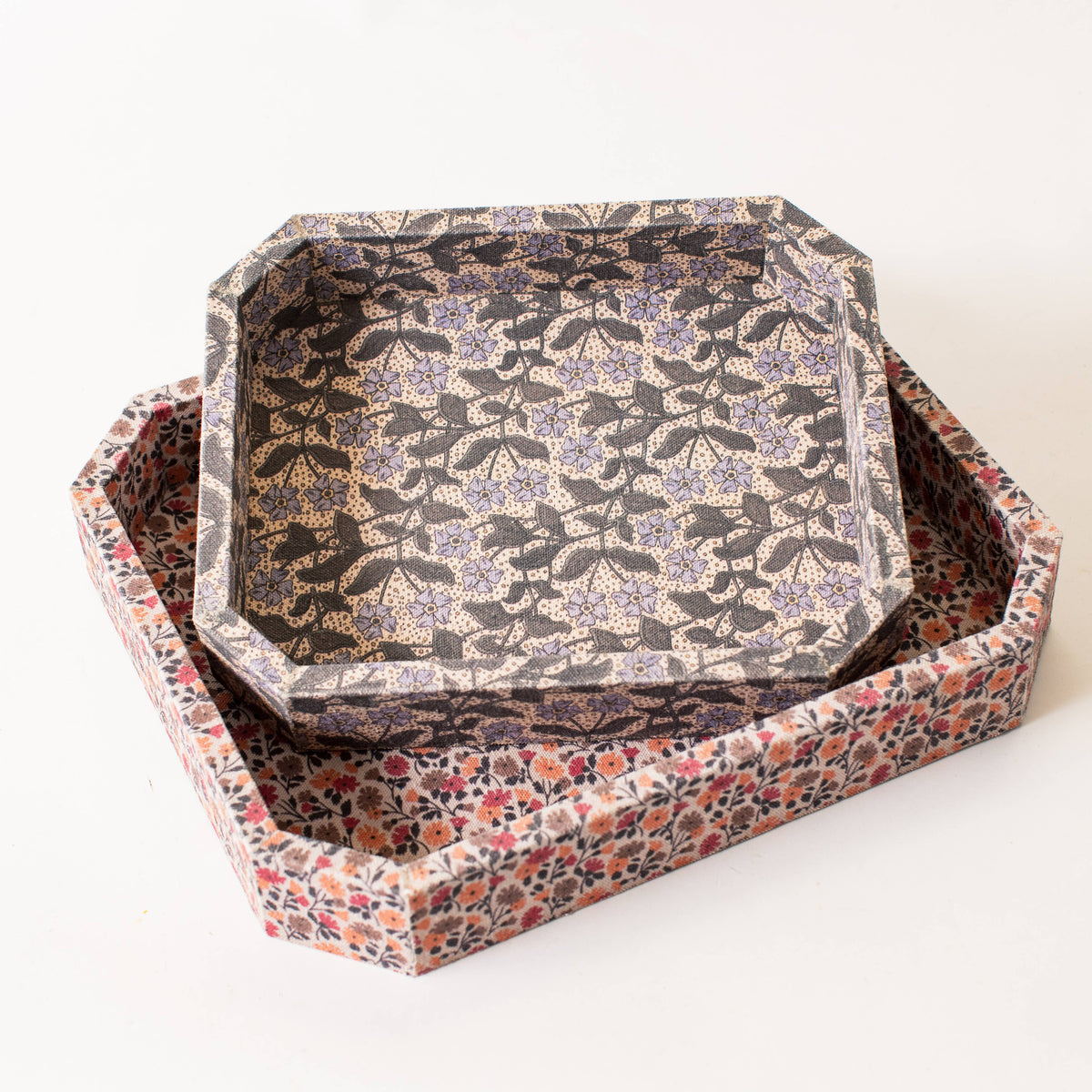 Floral Fabric Serving Tray (Set/2) (PK/2 Sets) | Cottage