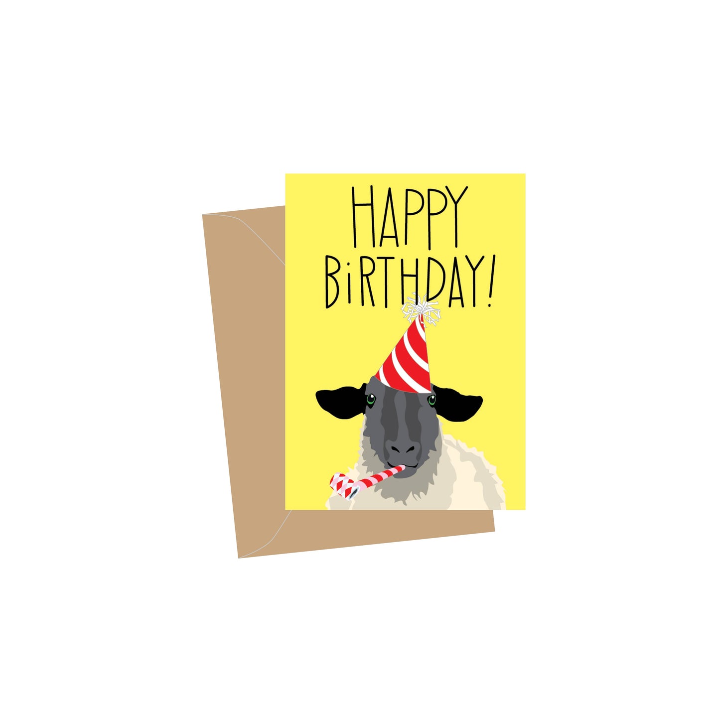 Mini Birthday Sheep, Folded Enclosure Cards