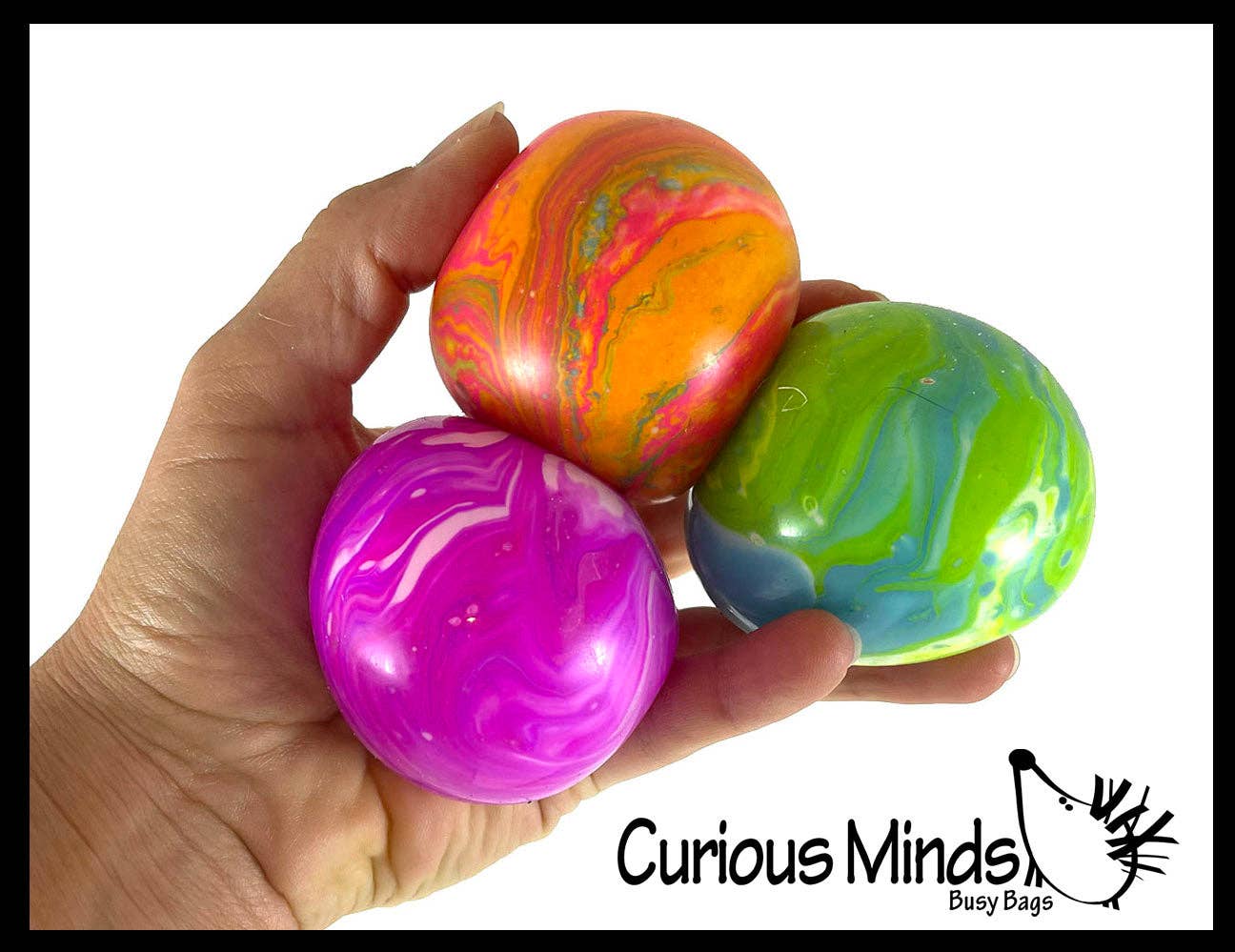 1 Marble Swirl Soft Doh Filled Stretch Ball - Ultra Squishy
