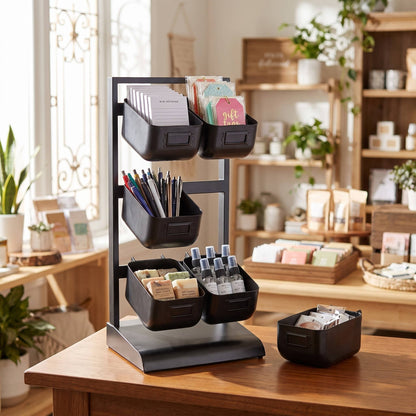 6 Metal Bin Tabletop Display