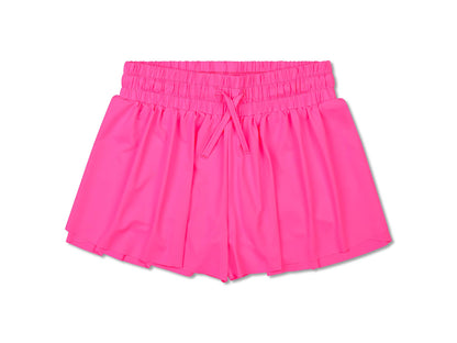 Bright Pink Butterfly Shorts (Youth Medium (10-12))