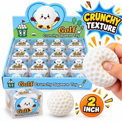 2" Golf Ball Crunchy Squishy Toy