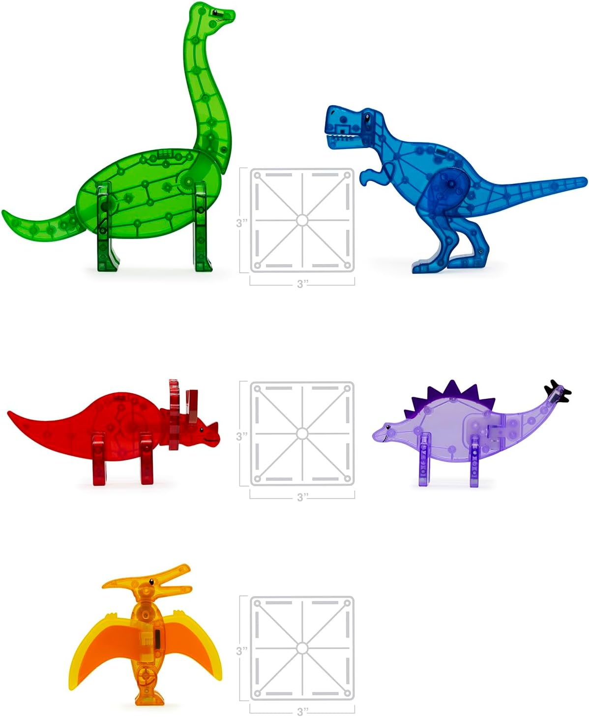 Magnatiles Dino Set 5 piece