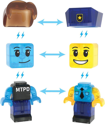 Magnatiles Police Station 35 piece Set