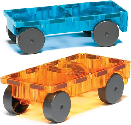 Magnatiles Cars: Blue ana Orange. 2 piece