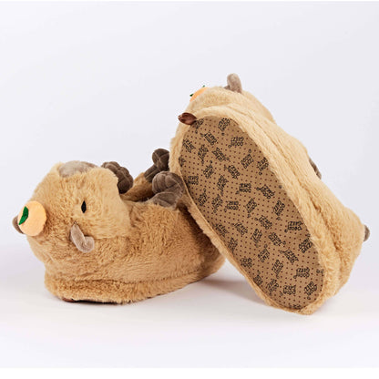 Mabel the Capybara | Kid's Animal Plush Non-Slip Slippers