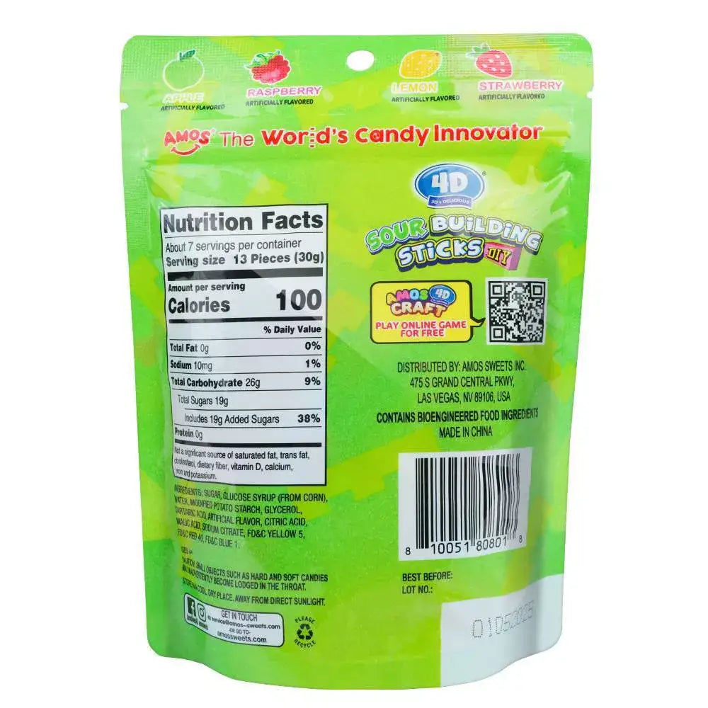 Amos 4D Gummy Sour Building Sticks