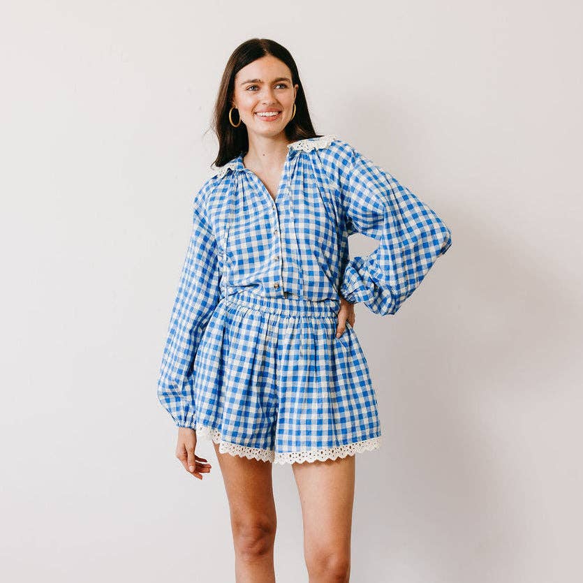 Blue Bay Gingham Willa Short