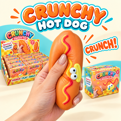 Crunchy Hot Dog ASMR Squishy — 3.94” x 1.97”