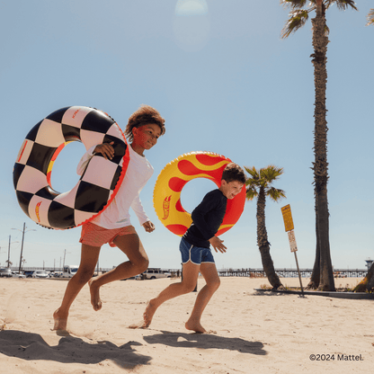 FUNBOY x Hot Wheels Kids Checkered Flame Tube Float (Reversible)
