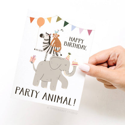 Happy Birthday, Party Animal Greeting Card