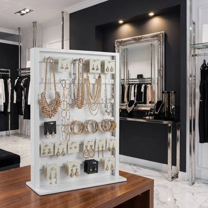 Rotating Metal 2-Sided Jewelry Spinner with 40 hooks