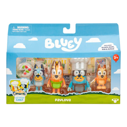 Bluey Let’s Play Chef Pavlova 4-Pack Figure Set