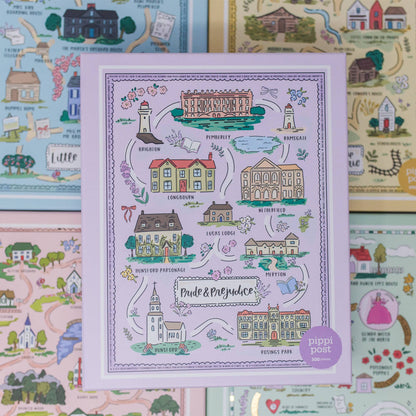 Pride and Prejudice Map - 500 Piece Jigsaw Puzzle
