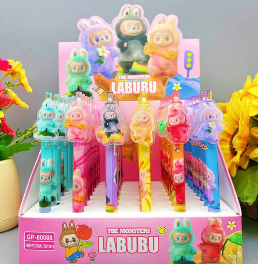 Labubu Cute monster black gel pen