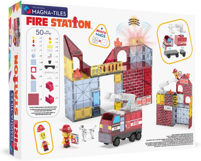 Magnatiles Fire Station 50 piece Set