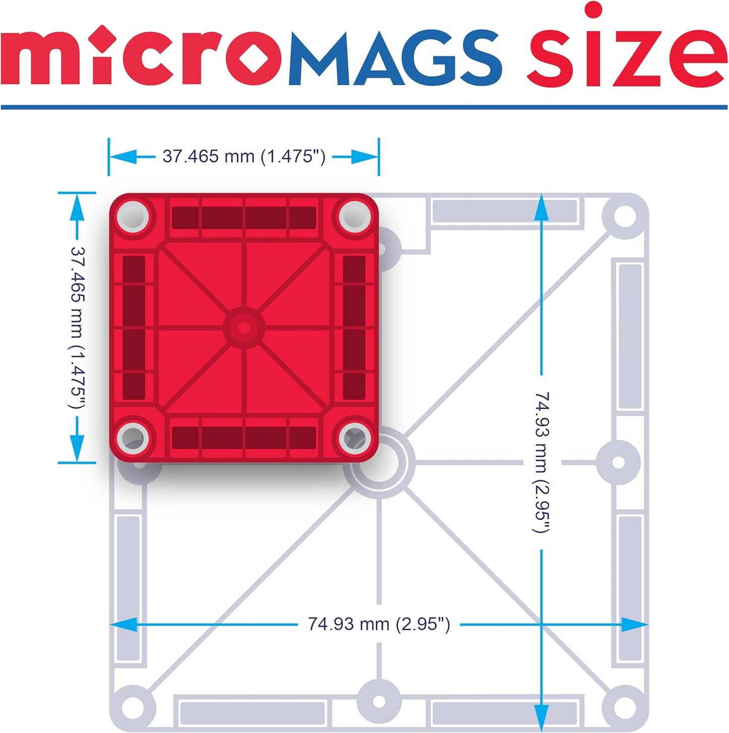 Magnatiles Micromags 70 piece Deluxe Set