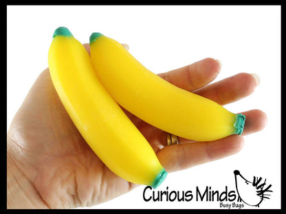 Doh Banana Fruit Soft Fluff- Filled Squeeze Stress Balls