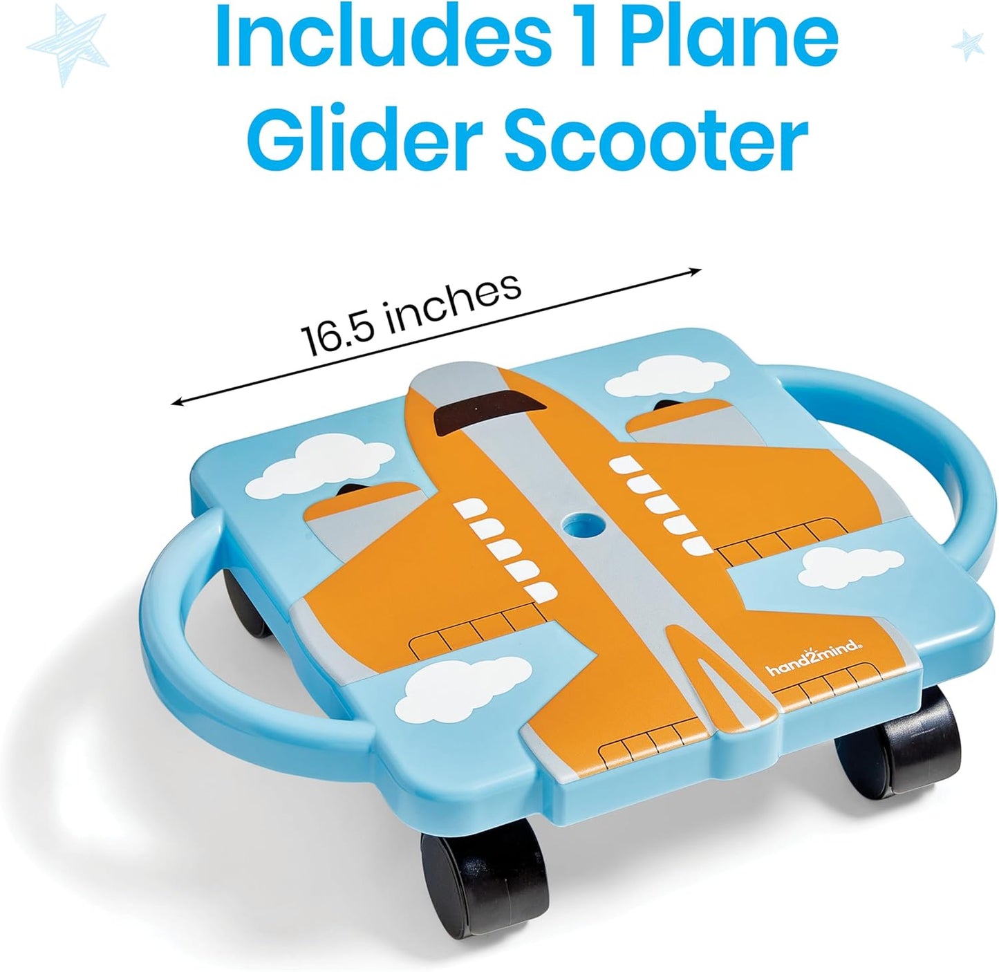 Plane Glider Scooter Board Orange