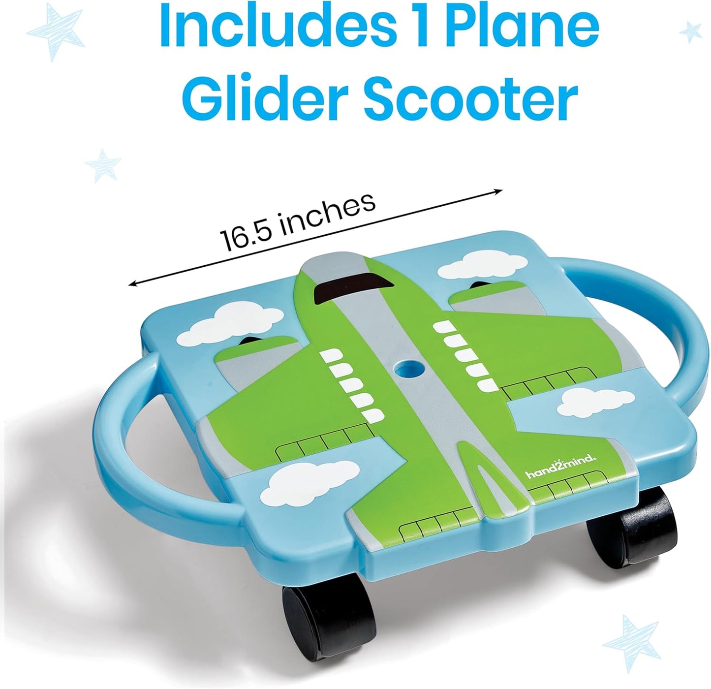 Plane Glider Scooter Board Green