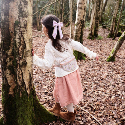 Gingham Ruffle Bow Clip