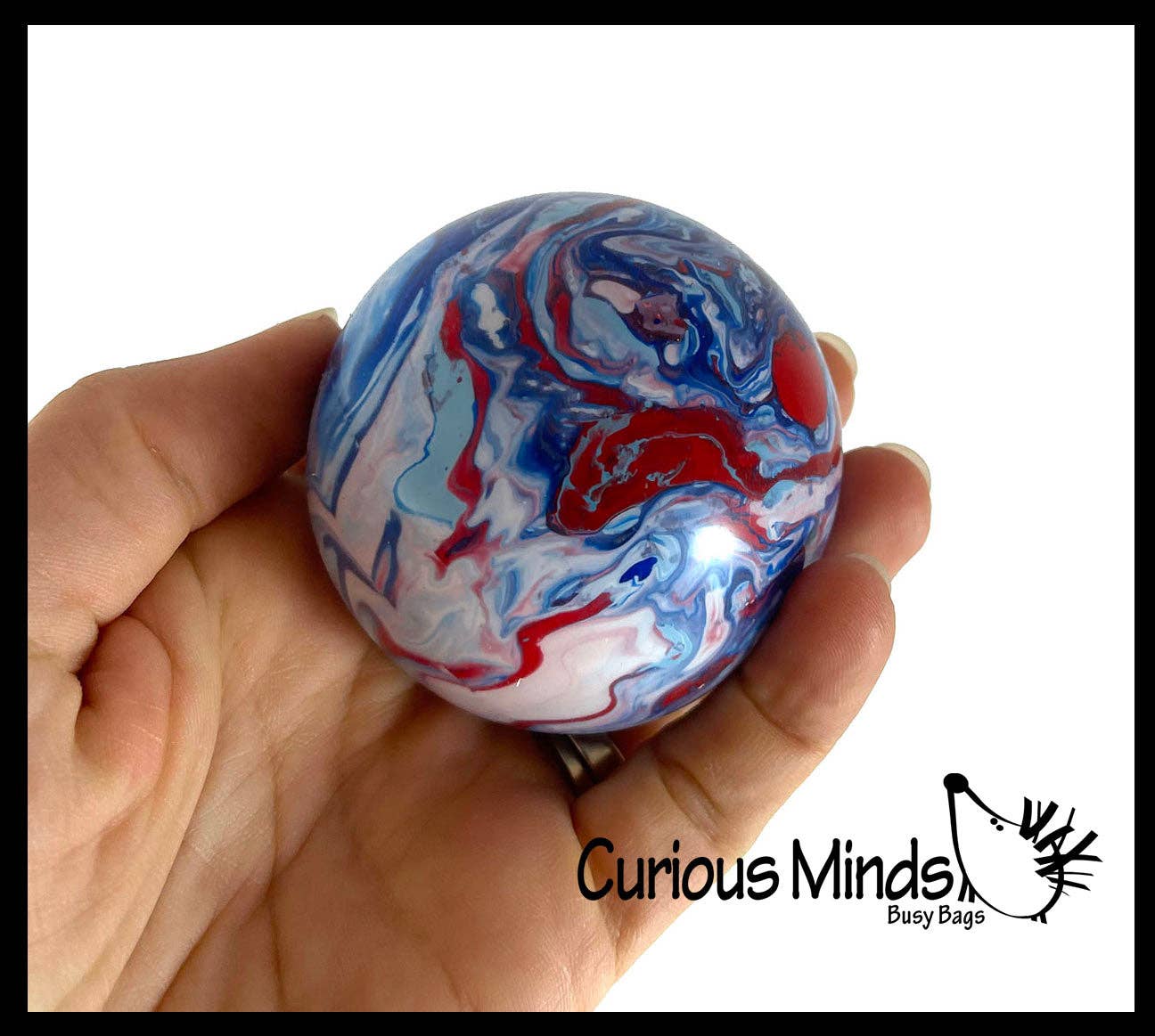 1 Marble Swirl Soft Doh Filled Stretch Ball - Ultra Squishy