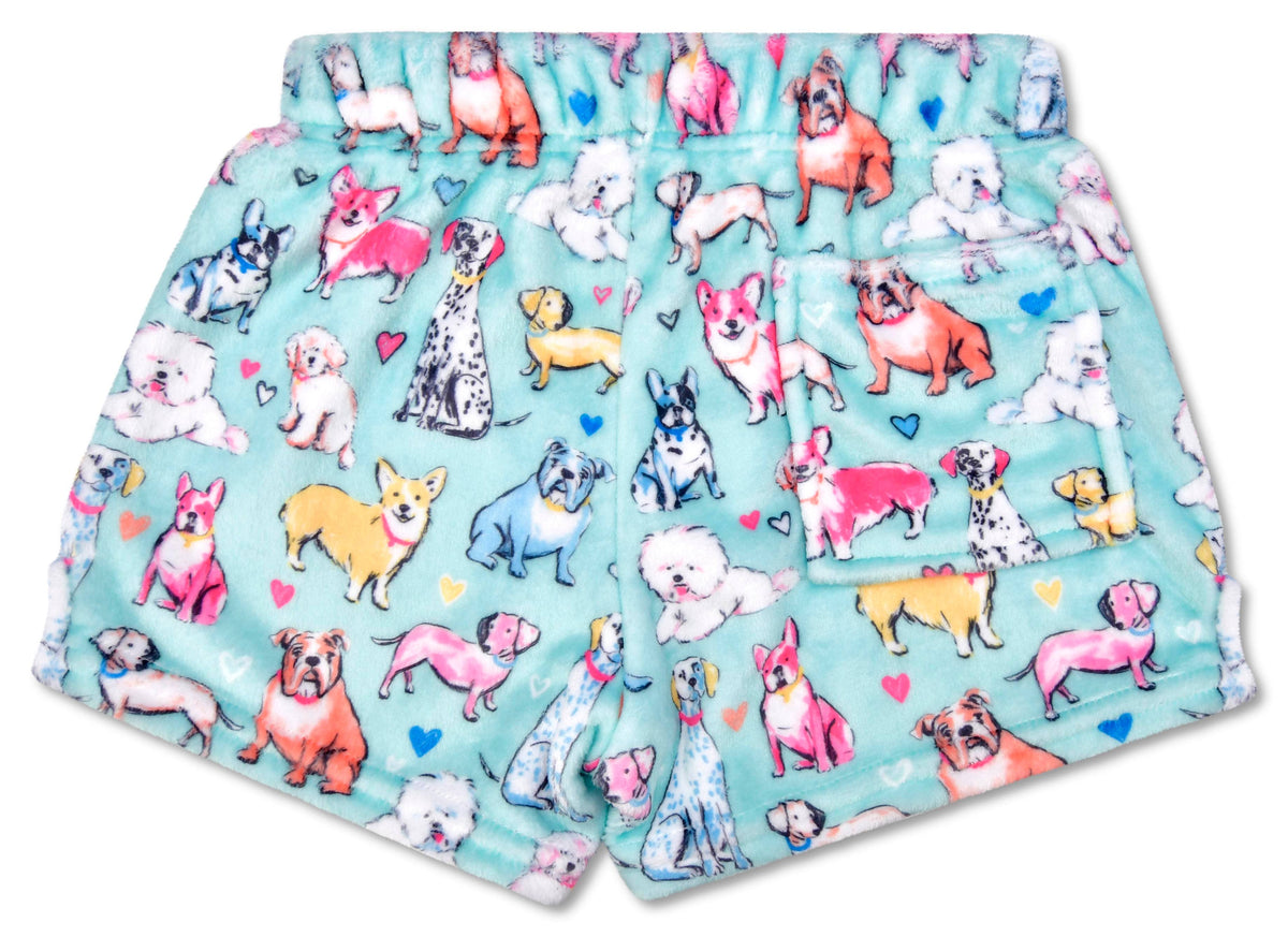 Preppy Pups Plush Shorts (Large (14))