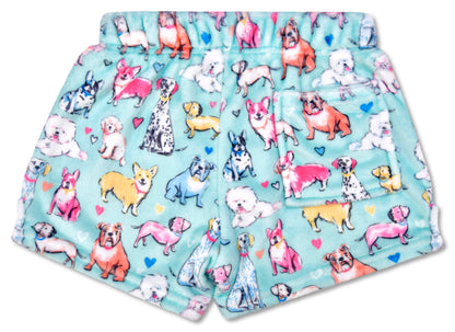 Preppy Pups Plush Shorts (Large (14))